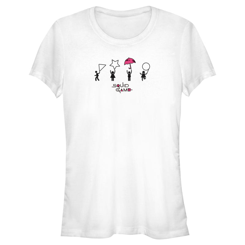 Junior's Squid Game Silhouette Icons T-Shirt