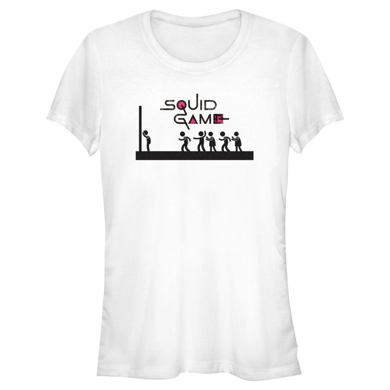 Junior's Squid Game Stick Figure Red Light Green Light T-Shirt