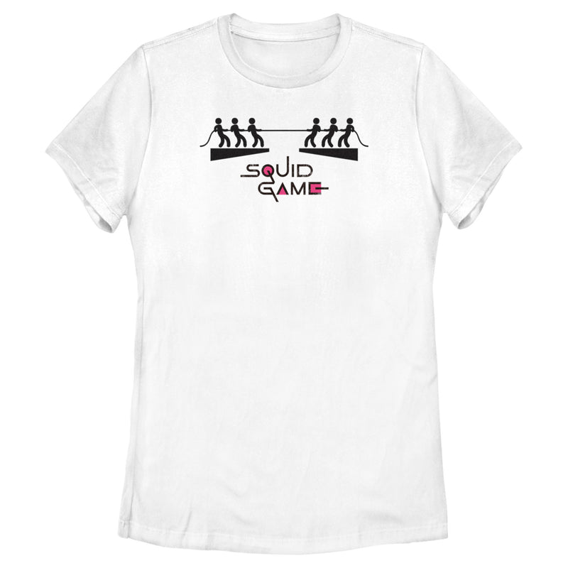 Women's Squid Game Stick Figure Tug of War T-Shirt