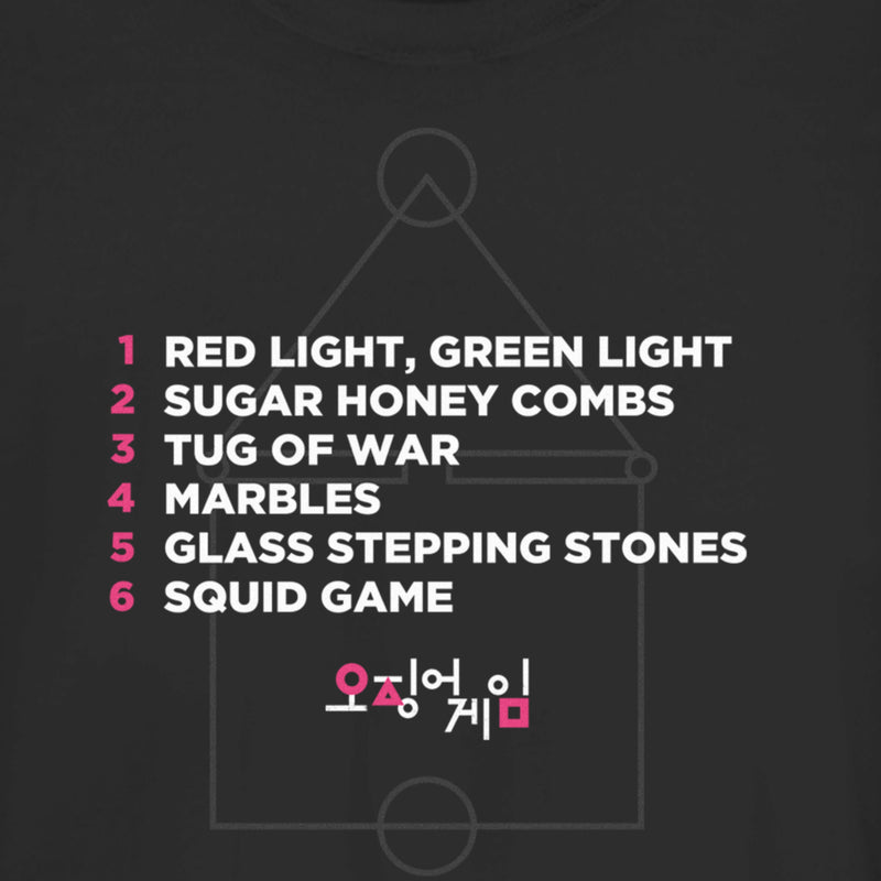 Junior's Squid Game List of Games T-Shirt