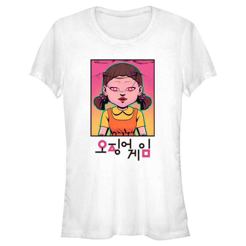 Junior's Squid Game Neon Doll T-Shirt