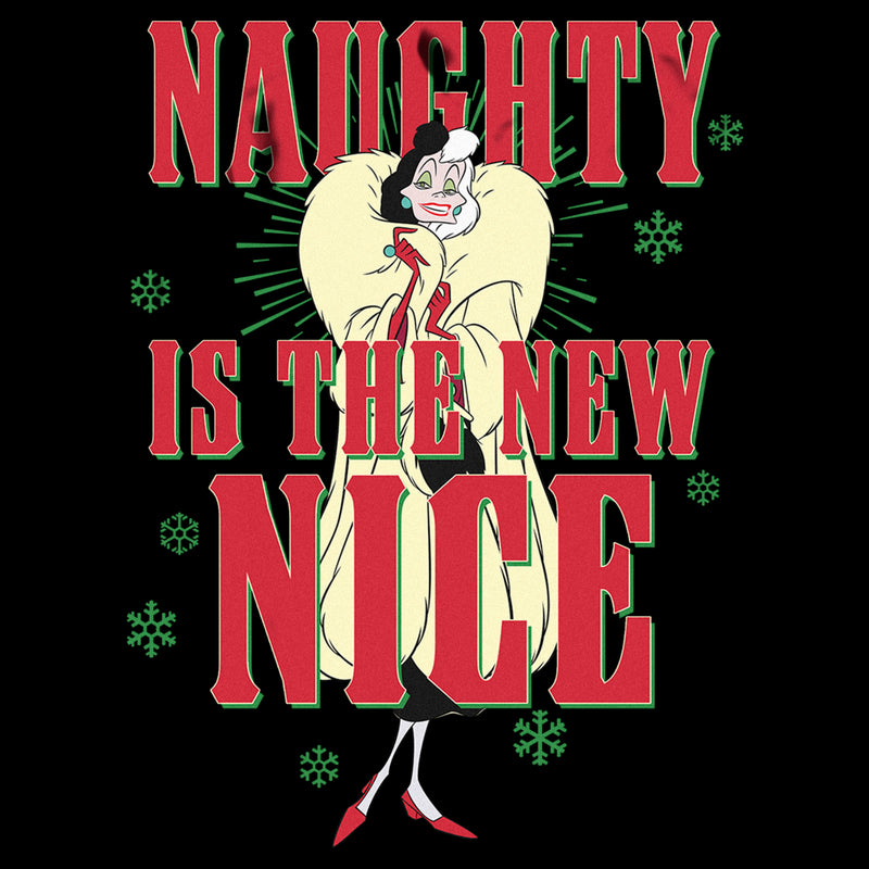 Men's One Hundred and One Dalmatians Villains Cruella Naughty Is The New Nice T-Shirt