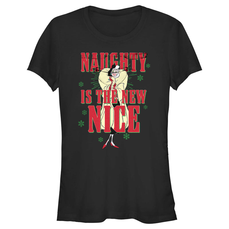 Junior's One Hundred and One Dalmatians Villains Cruella Naughty Is The New Nice T-Shirt