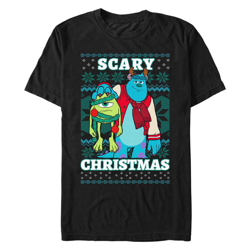 Men's Monsters Inc Monsters Inc. Mike and Sully Scary Christmas T-Shirt