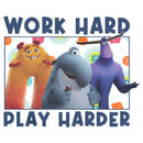 Girl's Monsters at Work Work Hard Play Harder T-Shirt