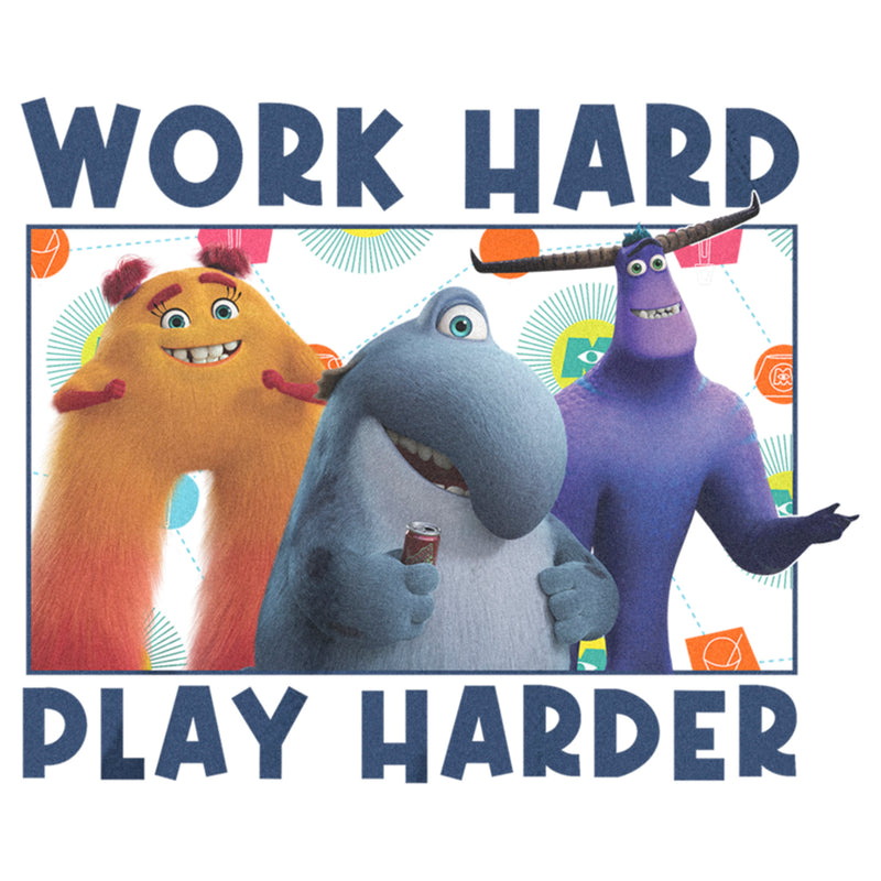 Boy's Monsters at Work Work Hard Play Harder T-Shirt