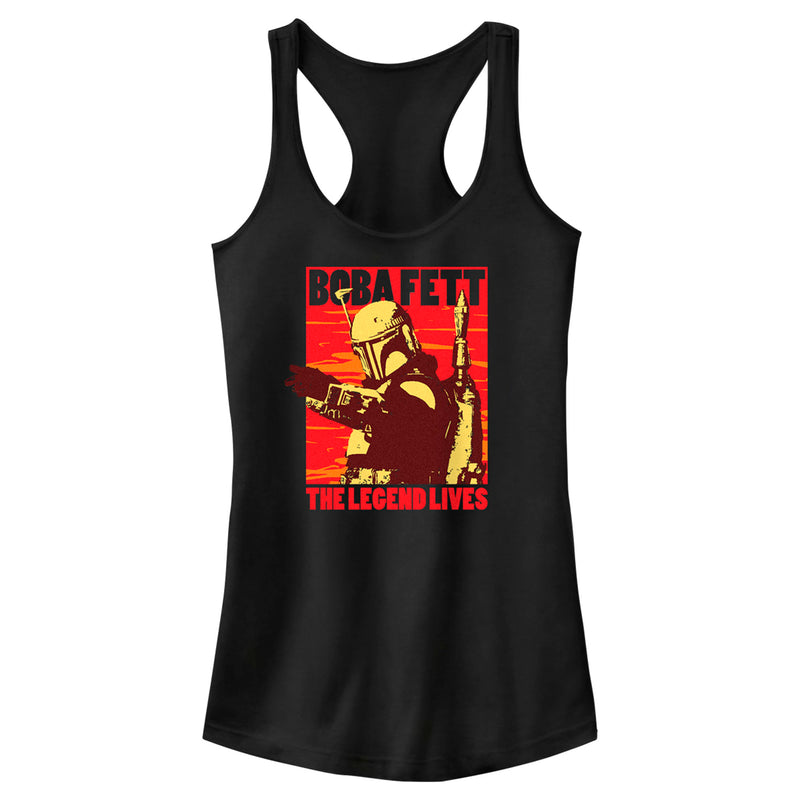 Junior's Star Wars: The Book of Boba Fett The Legend Lives Racerback Tank Top