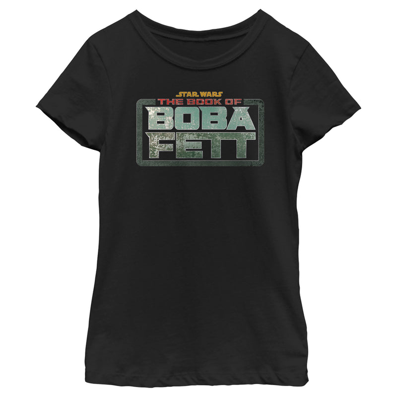 Girl's Star Wars: The Book of Boba Fett Distressed Logo T-Shirt