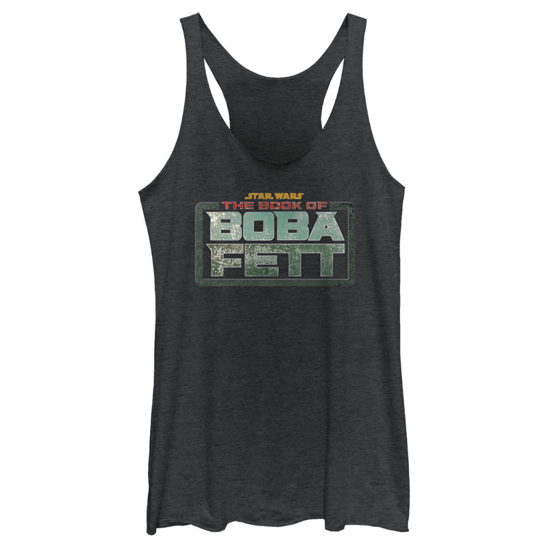 Women's Star Wars: The Book of Boba Fett Distressed Logo Racerback Tank Top