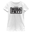 Girl's Star Wars: The Book of Boba Fett Black Logo T-Shirt