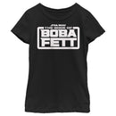 Girl's Star Wars: The Book of Boba Fett White Logo T-Shirt