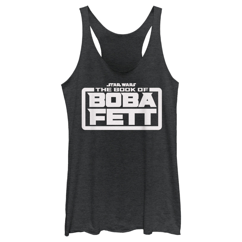 Women's Star Wars: The Book of Boba Fett White Logo Racerback Tank Top