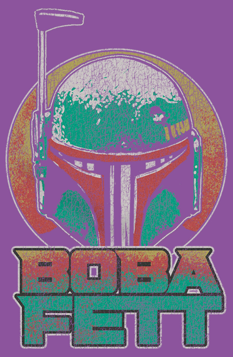 Girl's Star Wars: The Book of Boba Fett Distressed Retro Helmet T-Shirt