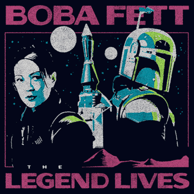 Girl's Star Wars: The Book of Boba Fett The Legend lives Retro T-Shirt