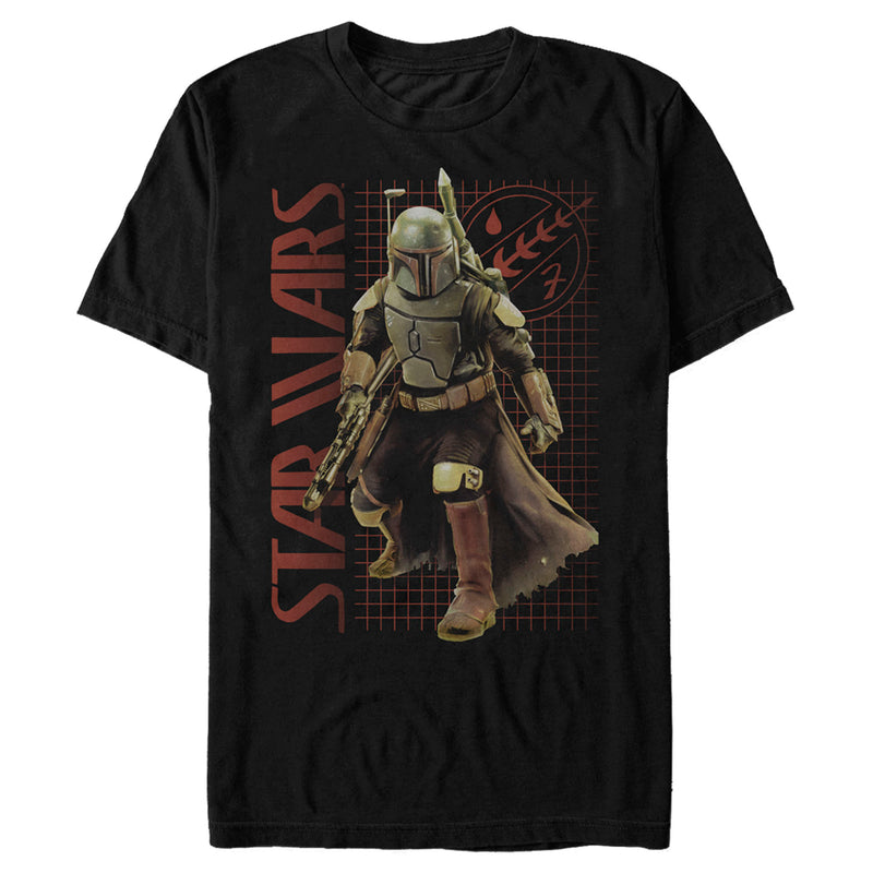 Men's Star Wars: The Book of Boba Fett Action Grid Logo T-Shirt