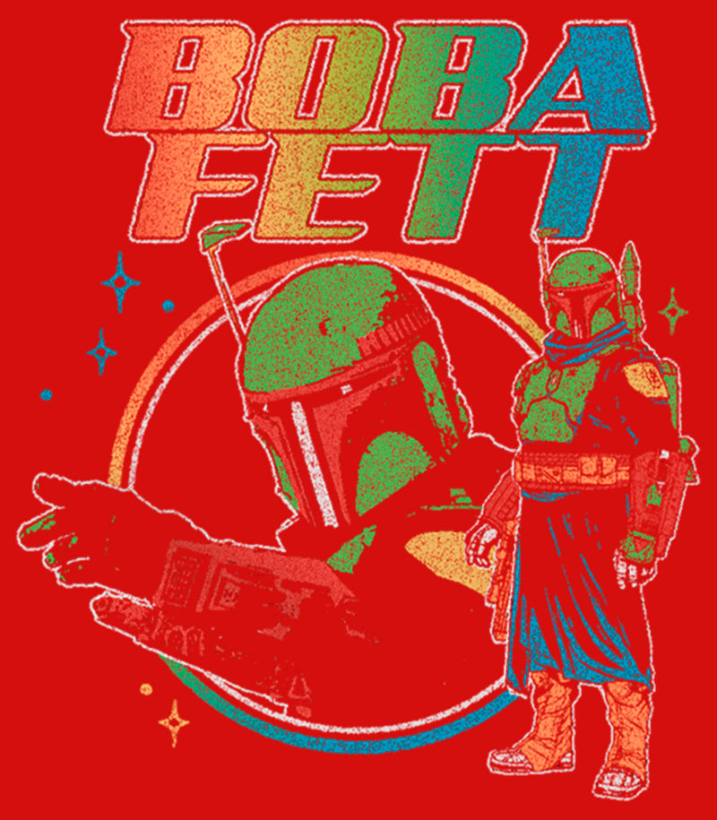 Girl's Star Wars: The Book of Boba Fett Retro Rainbow Logo T-Shirt