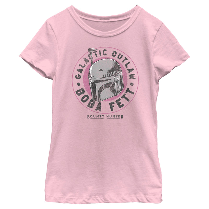 Girl's Star Wars: The Book of Boba Fett Galactic Outlaw Distressed Logo T-Shirt