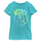 Girl's Star Wars: The Book of Boba Fett Blue and Green Distressed Retro Logo T-Shirt