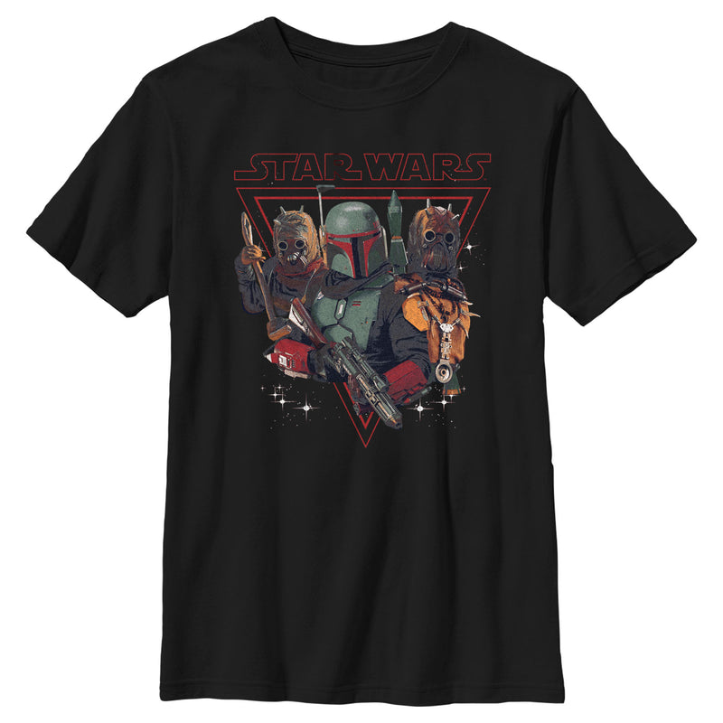 Boy's Star Wars: The Book of Boba Fett Tusken Raiders and Boba Bounty Hunters T-Shirt