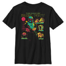 Boy's Star Wars: The Book of Boba Fett Distressed Character Line-up T-Shirt