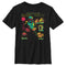 Boy's Star Wars: The Book of Boba Fett Distressed Character Line-up T-Shirt