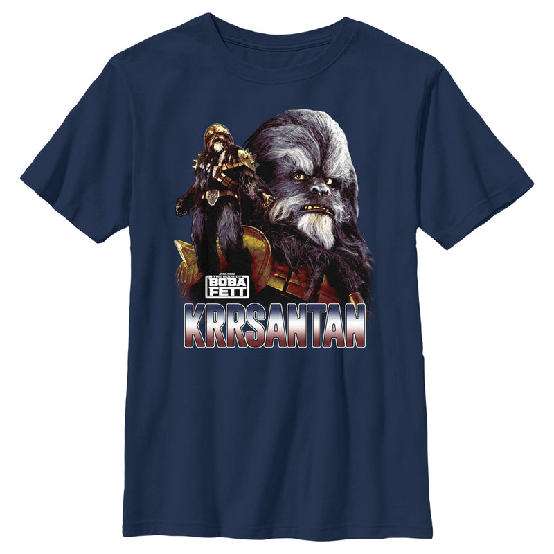 Boy's Star Wars: The Book of Boba Fett Krrsantan the Wookiee The Twins Protector T-Shirt