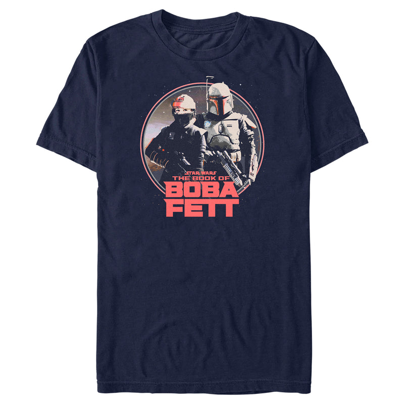 Men's Star Wars: The Book of Boba Fett Fennec and Boba Classic Circle T-Shirt