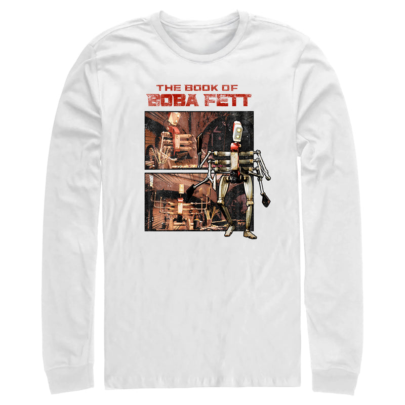 Men's Star Wars: The Book of Boba Fett COO Cook Droid Long Sleeve Shirt