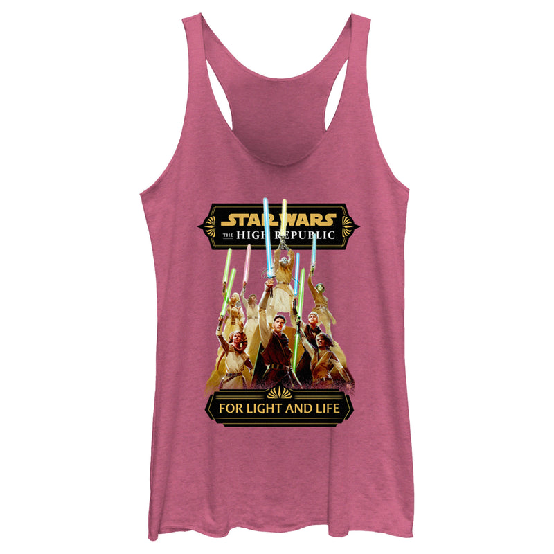 Women's Star Wars The High Republic Jedi For Light and Life Racerback Tank Top