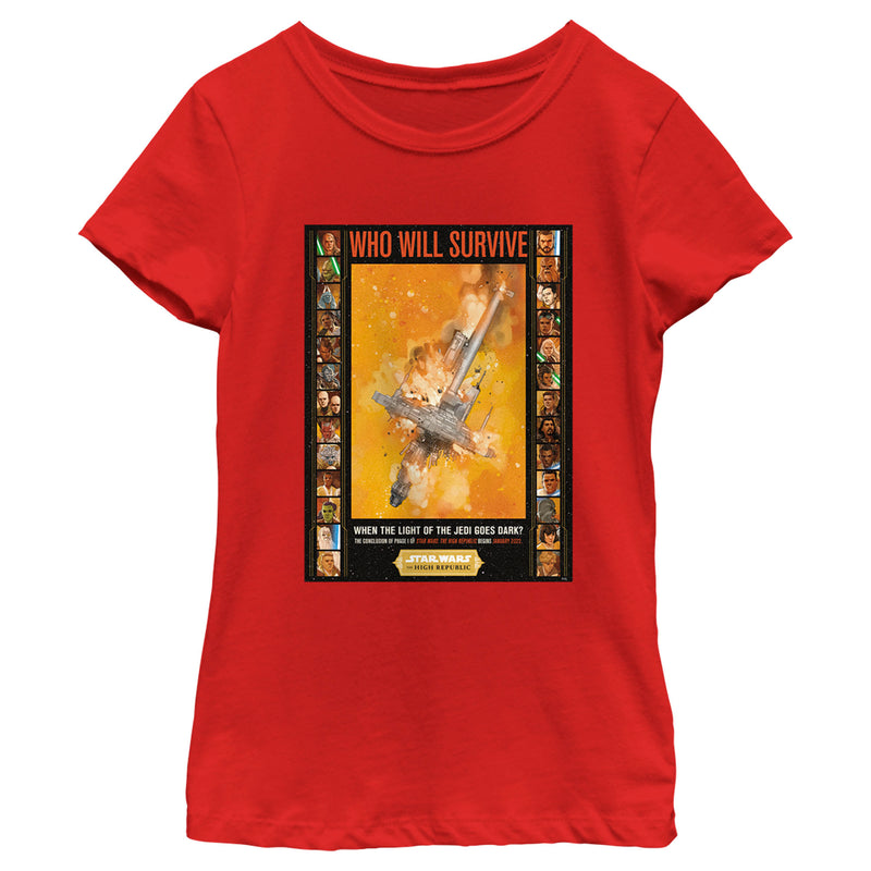 Girl's Star Wars The High Republic The Disaster Poster T-Shirt