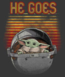 Boy's Star Wars: The Mandalorian Father's Day Grogu Retro He Goes T-Shirt