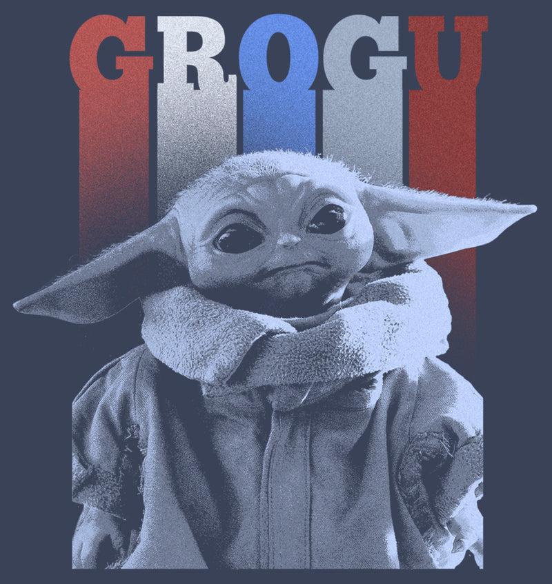 Boy's Star Wars: The Mandalorian Fourth of July Grogu Portrait T-Shirt