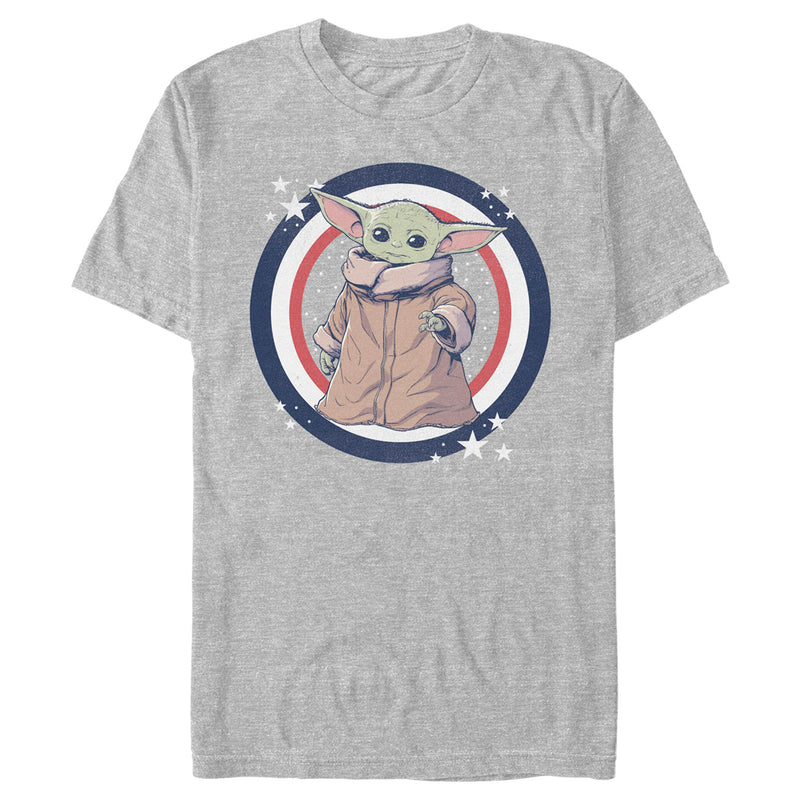 Men's Star Wars: The Mandalorian Fourth of July Grogu Circle T-Shirt
