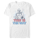 Men's Star Wars: The Mandalorian Patriotic Mando and Grogu This is the Way T-Shirt