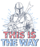 Women's Star Wars: The Mandalorian Patriotic Mando and Grogu This is the Way T-Shirt