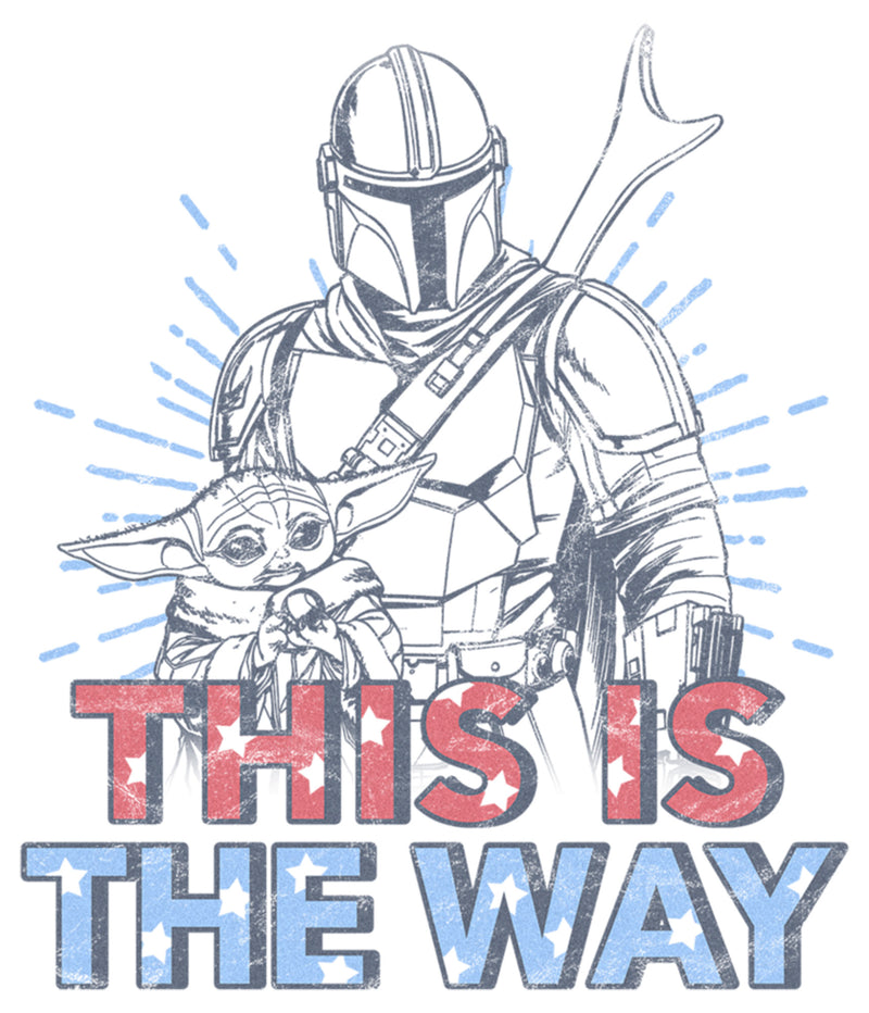 Women's Star Wars: The Mandalorian Patriotic Mando and Grogu This is the Way T-Shirt