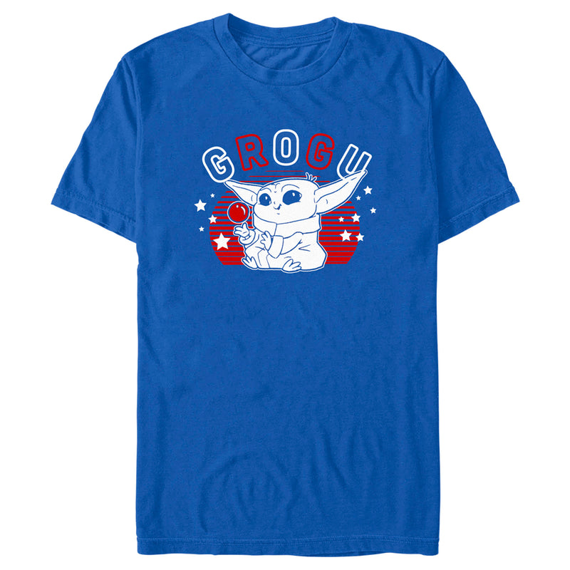 Men's Star Wars: The Mandalorian Fourth of July Cute Grogu T-Shirt