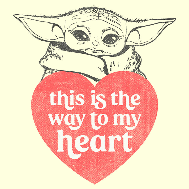 Men's Star Wars: The Mandalorian Valentine's Day Grogu This is the Way to my Heart T-Shirt
