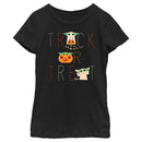 Girl's Star Wars: The Mandalorian Halloween Grogu Trick or Treat T-Shirt