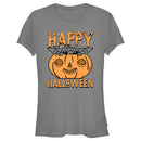 Junior's Star Wars: The Mandalorian Halloween Grogu Pumpkin Peek T-Shirt