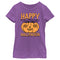 Girl's Star Wars: The Mandalorian Halloween Grogu Pumpkin Peek T-Shirt