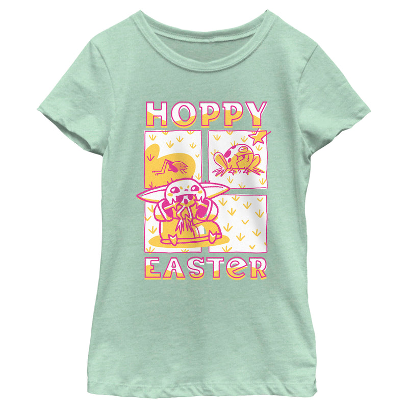 Girl's Star Wars: The Mandalorian Grogu Hoppy Easter T-Shirt