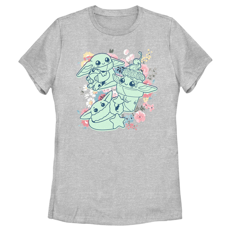 Women's Star Wars: The Mandalorian Spring Cute Grogu Sunday Surprise T-Shirt