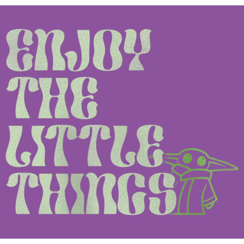 Girl's Star Wars: The Mandalorian Grogu Enjoy the Little Things T-Shirt