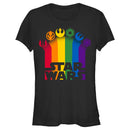 Junior's Star Wars Pride Rainbow Crests Logo T-Shirt