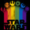 Junior's Star Wars Pride Rainbow Crests Logo T-Shirt