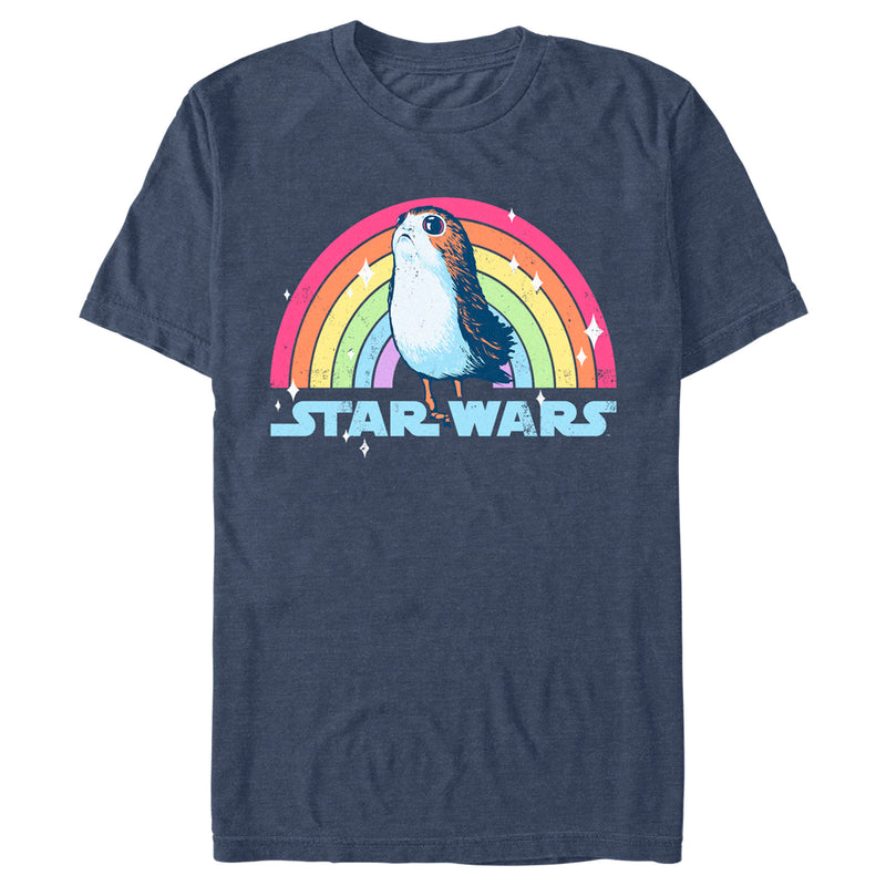 Men's Star Wars Porg Pride Rainbow Logo T-Shirt
