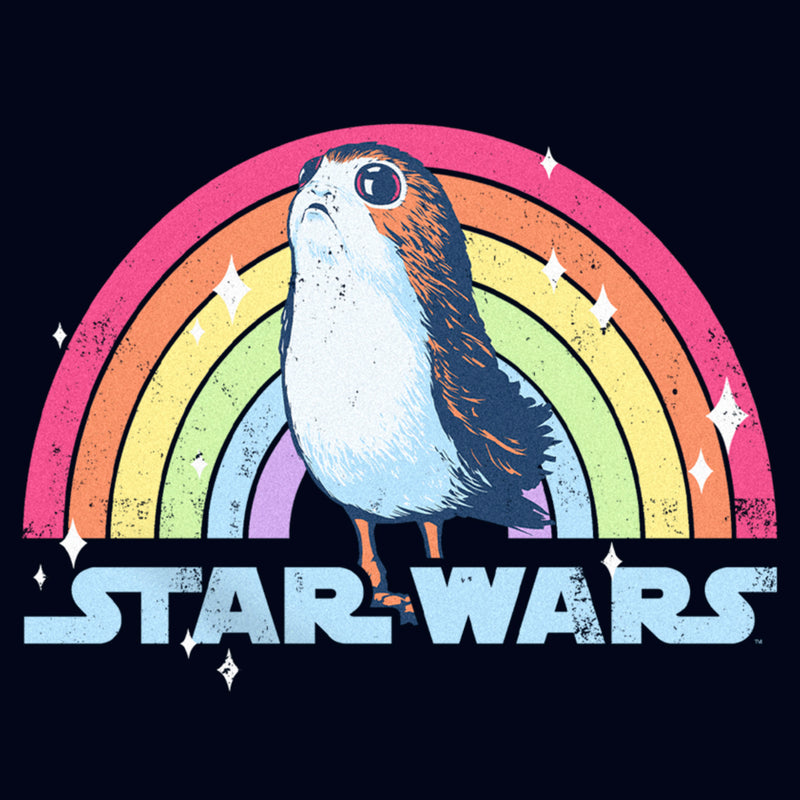 Girl's Star Wars Porg Pride Rainbow Logo T-Shirt