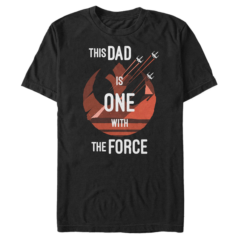 Men's Star Wars Father's Day This Dad is One With The Force T-Shirt