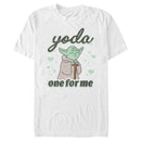 Men's Star Wars Valentine's Day Yoda One for Me Distressed T-Shirt